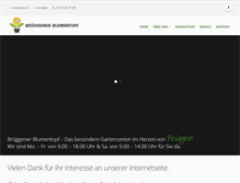 Tablet Screenshot of brueggener-blumentopf.de